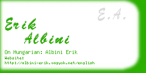 erik albini business card